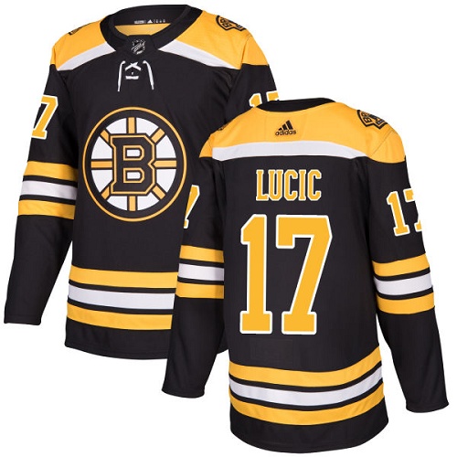 Adidas Men Boston Bruins #17 Milan Lucic Black Home Authentic Stitched NHL Jersey->boston bruins->NHL Jersey